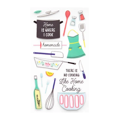 12 Pack: Cooking Dimensional Stickers by Recollections™