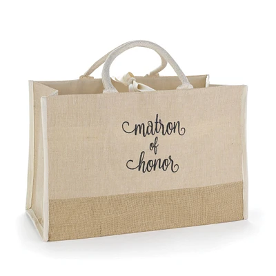 Hortense B. Hewitt Co. Matron of Honor Natural Jute Tote Bag  