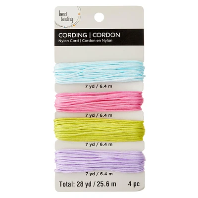 6 Packs: 4 ct. (24 total) 1.5mm Pastel Nylon Cording by Bead Landing™