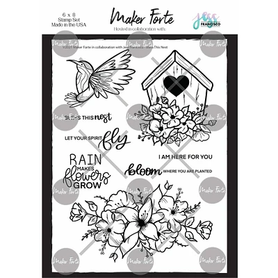 Maker Forte Bless This Nest Clear Stamps by Jess Francisco