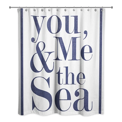 You, Me & the Sea 71" x 74" Shower Curtain