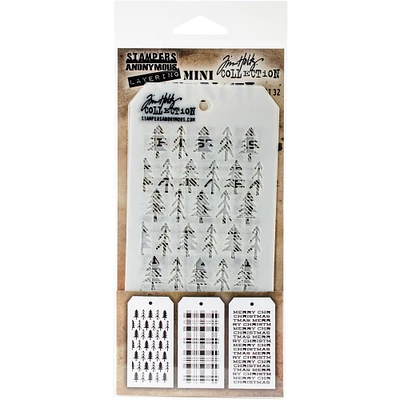 Stampers Anonymous Tim Holtz® Mini #32 Layering Stencil Set