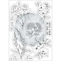 Craft Consortium Belle Fleur A5 Clear Stamps