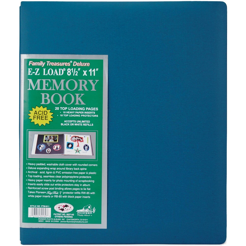 Pioneer® Family Treasures® Deluxe Fabric Post Bound Album, 12" x 15"