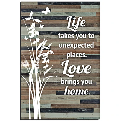 Life Takes You To Unexpected Places Wood Plaque Easel Hanger