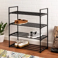 Honey Can Do Black Metal 4-Tier Modular Shoe Rack