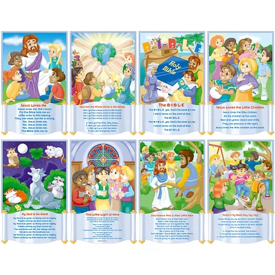 North Star Teacher Resources Children's Bible Songs Bulletin Board Chart Set