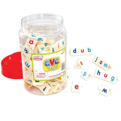 Junior Learning® CVC Tri-Blocks Tub Word Building Set