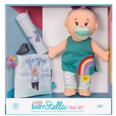 Manhattan Toy® Wee Baby Stella Soft Baby Doll with Yoga Set