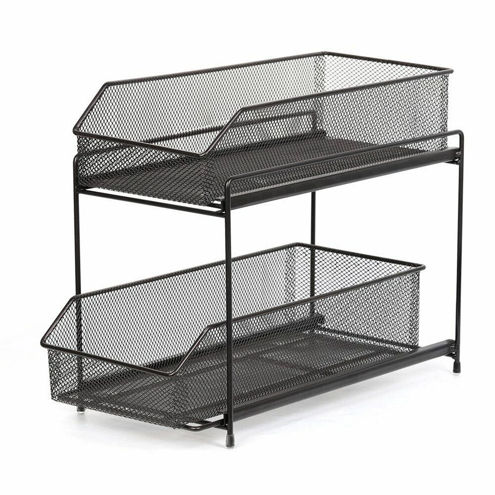 NEX™ Dark Brown 2-Tier Sliding Basket Organizer Drawer