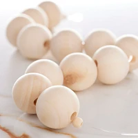 Raw Pine Wood Round Beads, 25mm by Bead Landing™