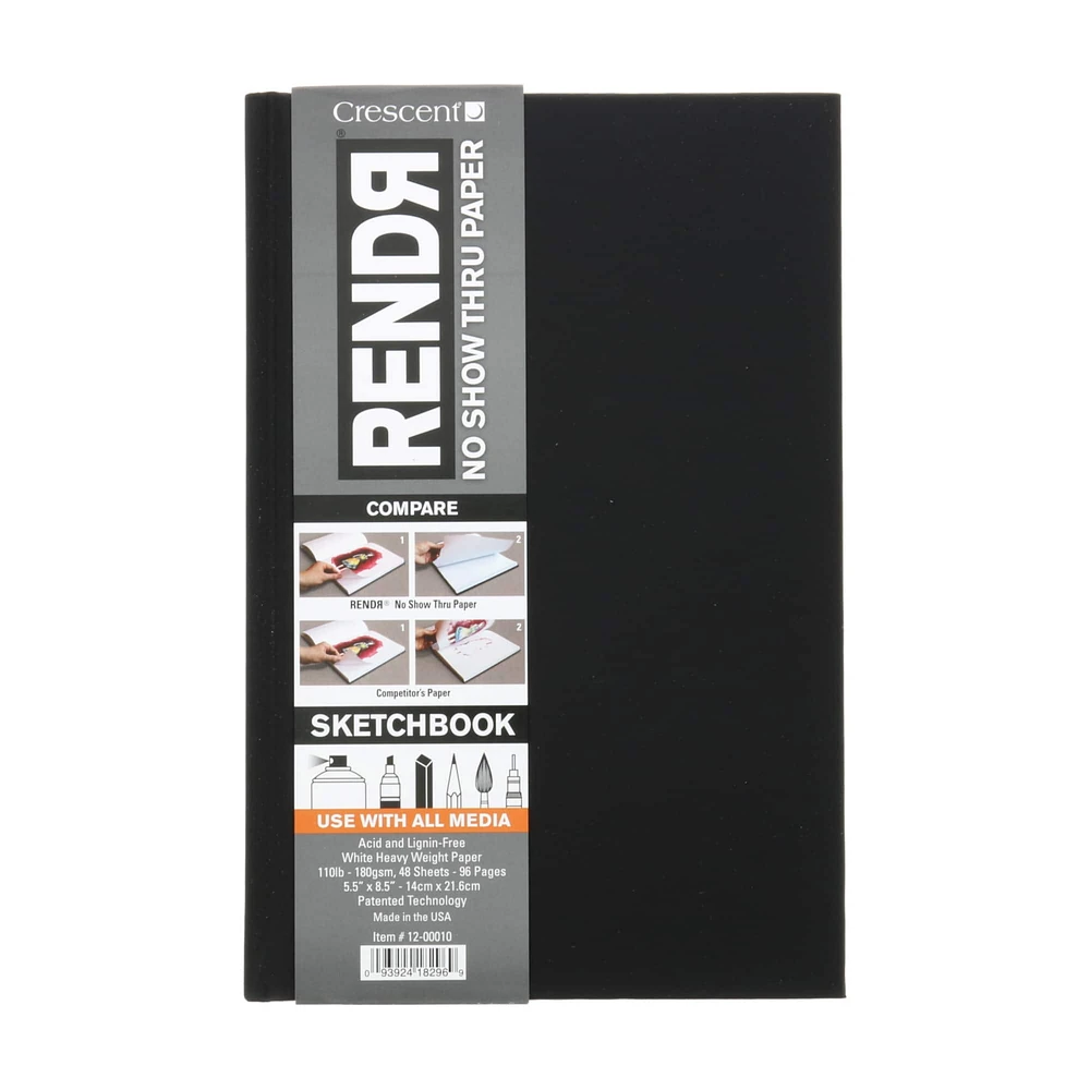 Crescent® RENDR Hardcover Sketch Book, 5.5" x 8.5"