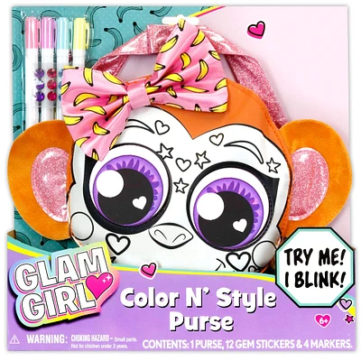 Glam Girl: Color N Style Monkey Messenger Bag Purse Decoration Set