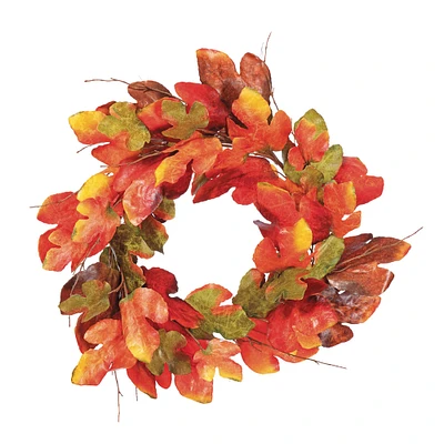 6 Pack: 33" Orange & Brown Maple Wreath