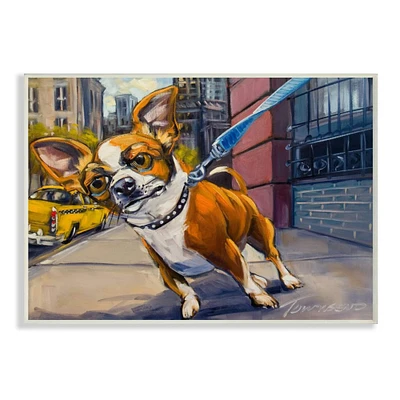 Stupell Industries City Dog Painting Wall Plaque