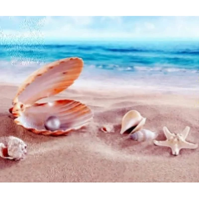 Sparkly Selections Beginner Seashells by the Seashore Diamond Painting Kit