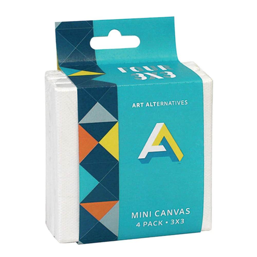 8 Packs: 4 ct. (32 total) Art Alternatives 3" x 3" Mini Canvas