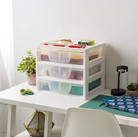 6 Pack: IRIS 13" Clear Tabletop Storage Drawers