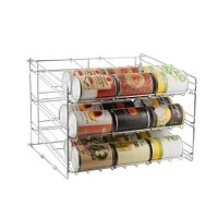 Organize It All Chrome Deluxe 3 Tier Can Storage Rack