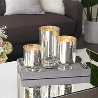 Silver Glam Candle Holder Set