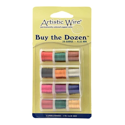 Artistic Wire® Buy-The-Dozen 28 Gauge Assorted Colored Wire Set