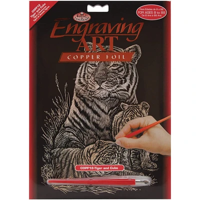 Royal & Langnickel® Tiger & Cubs Copper Foil Engraving Art Kit