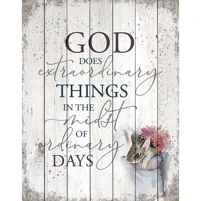 God Does Extraordinary Things Wood Plaque