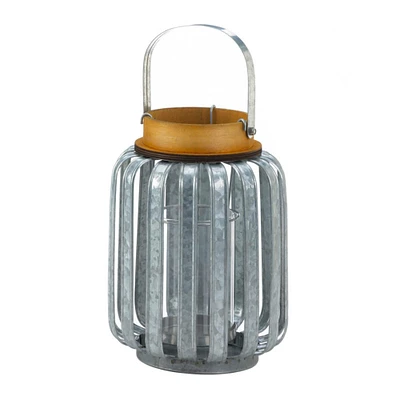 10.5" Large Galvanized Metal Lantern