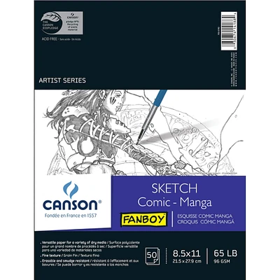 6 Pack: Canson® Fanboy™ Comic-Manga Sketch Pad, 8.5" x 11"