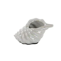 White Porcelain Coastal Seashell Sculpture Set