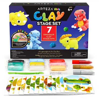 Arteza® Kids Dinosaurs Small Stage Clay Kit, 74 pcs