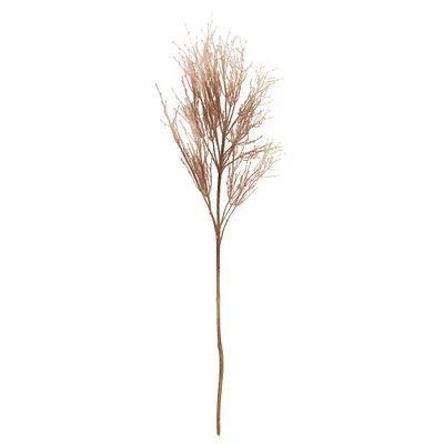 35" Flocked Fountain Grass Artificial Fall Harvest Spray