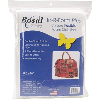 Bosal In-R-Form Plus Unique Fusible Foam Stabilizer, 18" x 58"