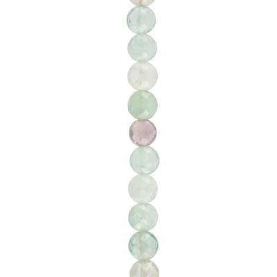 12 Pack: Pink & Blue Faceted Fluorite Coin Beads