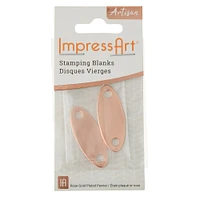 ImpressArt® Artisan™ Rose Gold Oval Tag Stamping Blanks