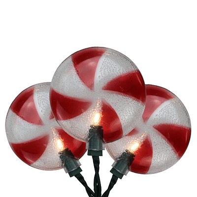 10ct. Peppermint Candy Shaped String Lights