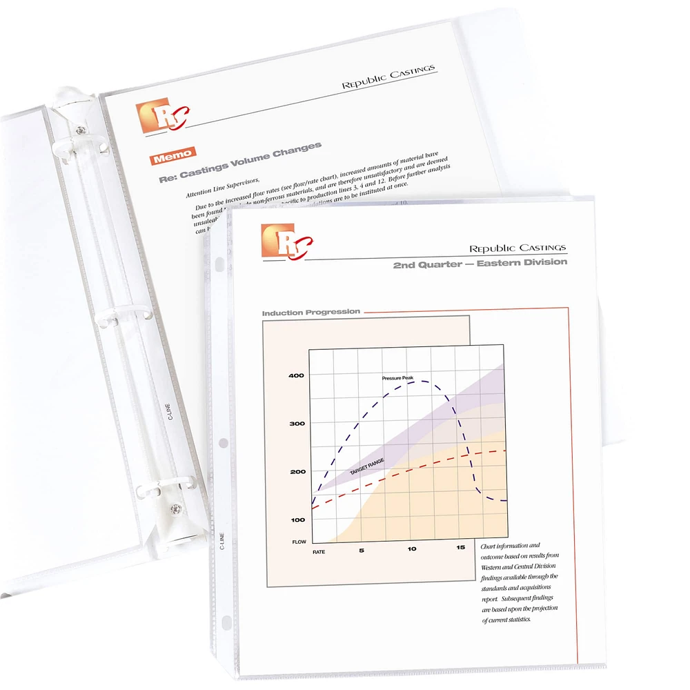 C-Line® 8.5" x 11" Standard Weight Poly Sheet Protectors, 100ct.