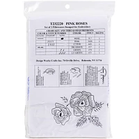 Design Works™ Roses Stamped For Embroidery Pillowcase Set