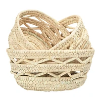 Natural Handwoven Grass Basket Set