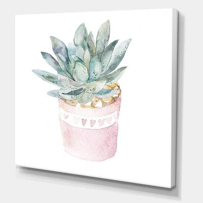 Designart - Cactus and Succulent House Plants II - Farmhouse Canvas Wall Art Print