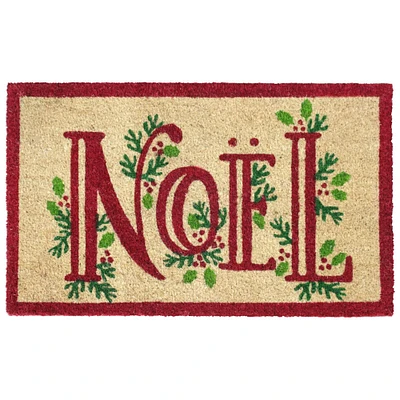 RugSmith Red Machine Tufted Noel Doormat, 18'' x 30''