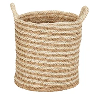 Household Essentials 19" Natural Decorative Wicker Basket with Handles