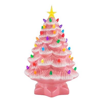 14" Pink Nostalgic Christmas Tree