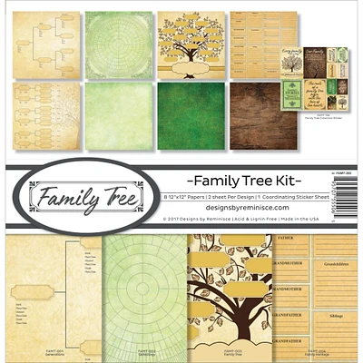 Reminisce Collection Kit 12"X12"-Family Tree