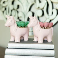 Flora Bunda Pink Ceramic Unicorn Pot Set