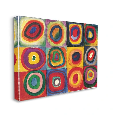 Stupell Industries Red & Yellow Abstract Circle Pattern Canvas Art