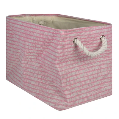 DII® Large Rectangle Pink Sorbet Keeping Score Polyester Bin