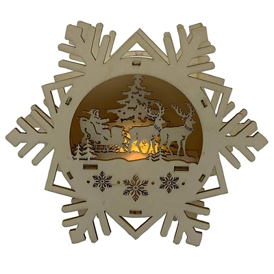 Santa's Workshop 7" LED Snowflake Scene