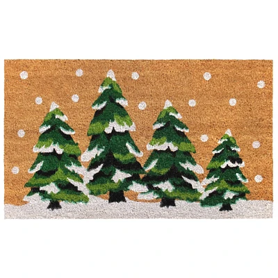 RugSmith Green Machine Tufted Christmas Taupiaries Doormat