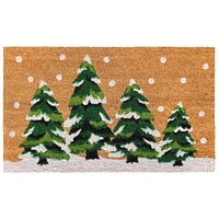 RugSmith Green Machine Tufted Christmas Taupiaries Doormat